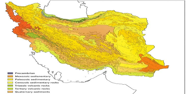 نقشه های زمین شناسی ایران: تصاویر و داده های مکانی