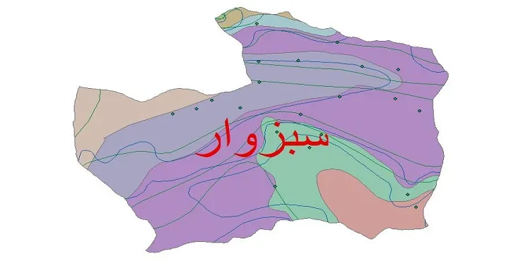 نقشه شیپ‌ فایل اقلیم‌شناسی شهرستان سبزوار + 7 لایه اقلیمی