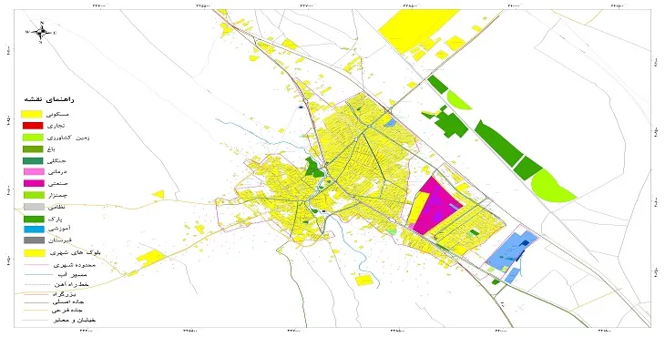 نقشه شیپ فایل (GIS) شهر خرمدره 1404 + عکس با کیفیت