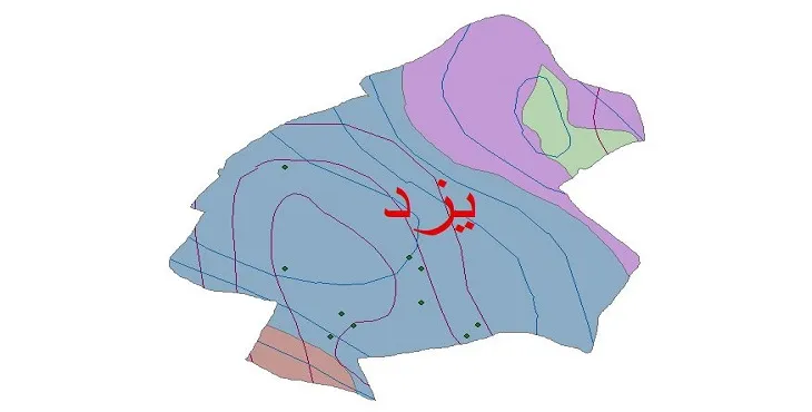 نقشه شیپ‌ فایل اقلیم‌شناسی شهرستان یزد + 7 لایه اقلیمی