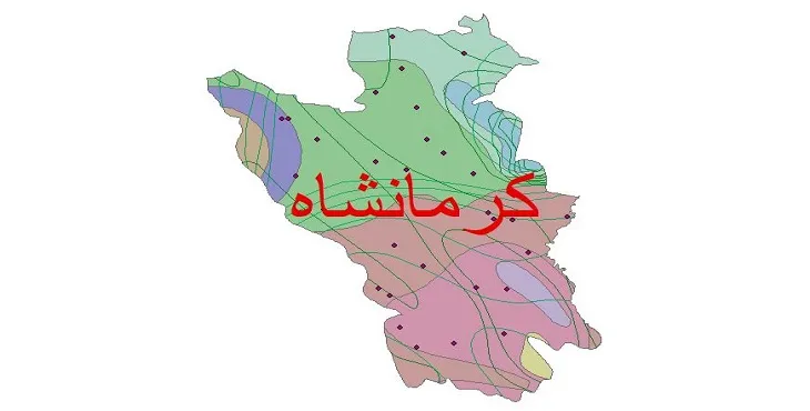 نقشه شیپ‌ فایل اقلیم‌شناسی شهرستان کرمانشاه + 7 لایه اقلیمی