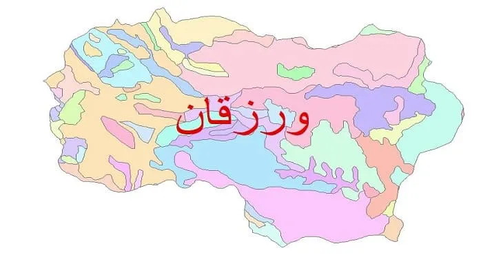 نقشه شیپ فایل (GIS) زمین‌ شناسی شهرستان ورزقان