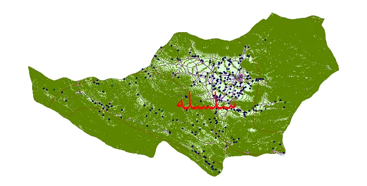 دانلود نقشه های شیپ فایل شهرستان سلسله + کاملترین لایه GIS