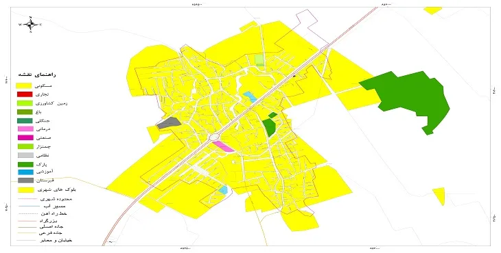 نقشه شیپ فایل (GIS) شهر خان ببین 1404 + عکس با کیفیت