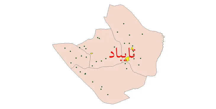 دانلود نقشه شیپ فایل (GIS) تقسیمات سیاسی شهرستان تایباد سال 1400