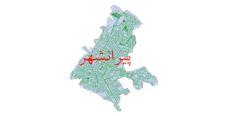 دانلود نقشه شیپ فایل شبکه معابر شهر پیرانشهر