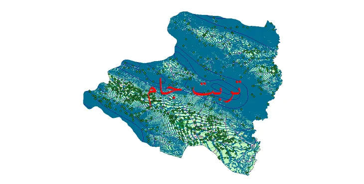 دانلود نقشه های شیپ فایل شهرستان تربت جام+کاملترین لایه GIS