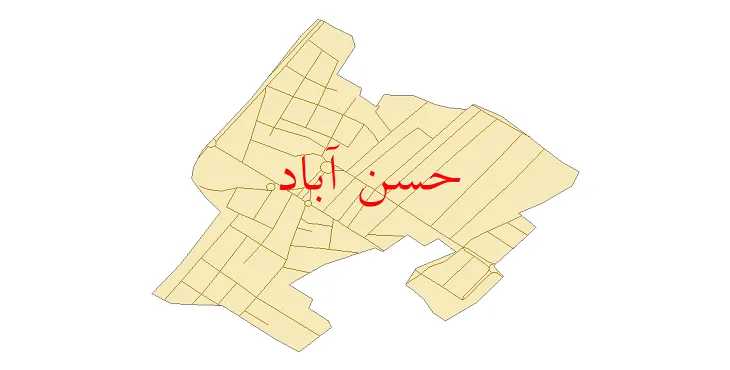 دانلود نقشه شیپ فایل شبکه معابر شهر حسن آباد فارس