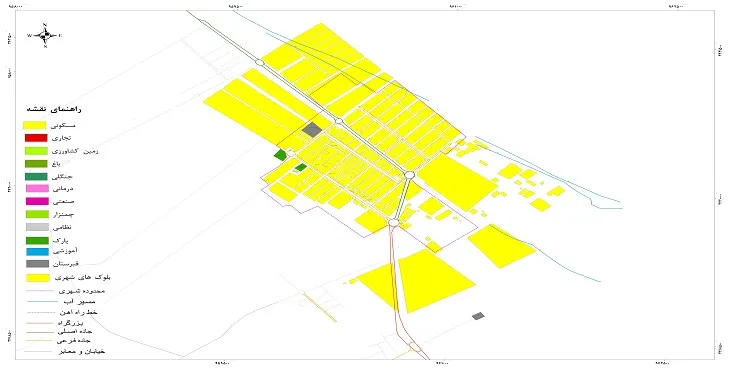نقشه شیپ فایل (GIS) شهر صفائیه 1404 + عکس با کیفیت