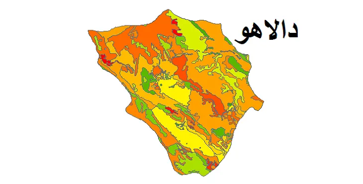 بروزترین نقشه شیپ فایل کاربری اراضی شهرستان دالاهو + PDF