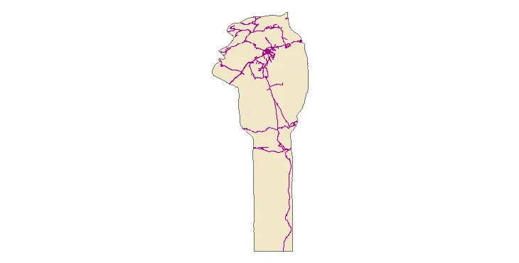 جدیدترین نقشه شیپ فایل راه های شهرستان دامغان + PDF
