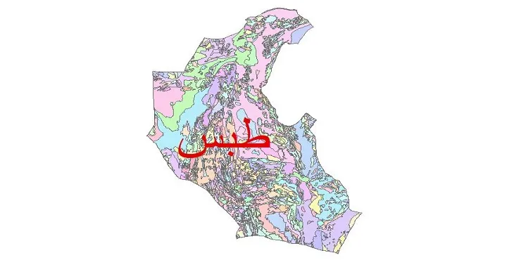 نقشه شیپ فایل (GIS) زمین‌ شناسی شهرستان طبس