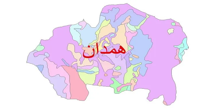 نقشه شیپ فایل (GIS) زمین‌ شناسی شهرستان همدان