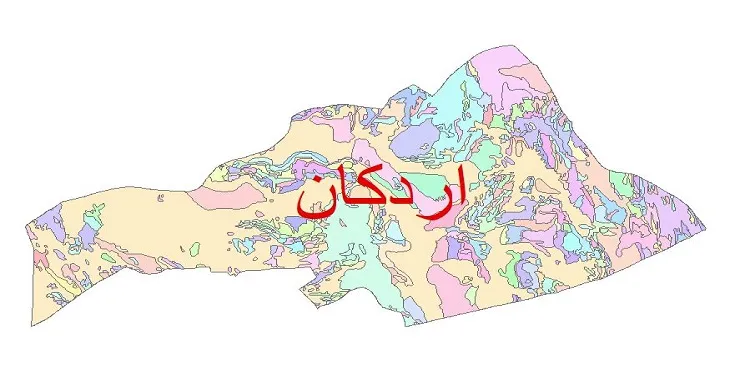 نقشه شیپ فایل (GIS) زمین‌ شناسی شهرستان اردکان