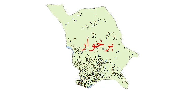 دانلود نقشه جمعیت نقاط شهری و روستایی شهرستان برخوار از سال 1335 تا 1395
