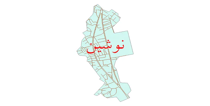 دانلود نقشه شیپ فایل شبکه معابر شهر نوشین