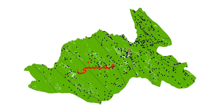 دانلود نقشه های شیپ فایل شهرستان ممسنی + کاملترین لایه GIS