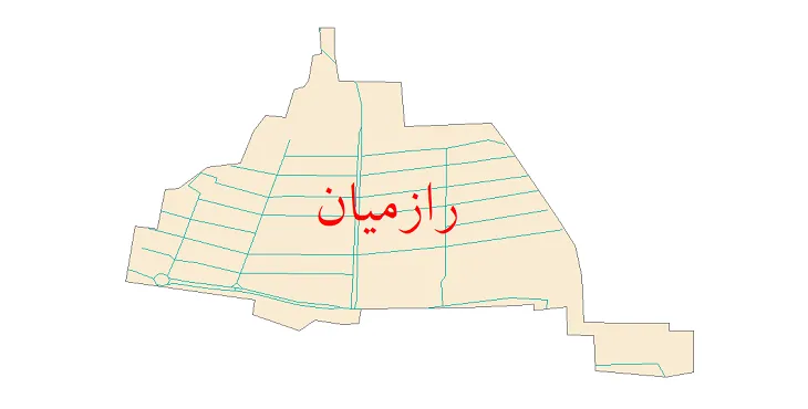دانلود نقشه شیپ فایل شبکه معابر شهر رازمیان