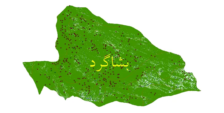 دانلود نقشه های شیپ فایل شهرستان بشاگرد + کاملترین لایه GIS