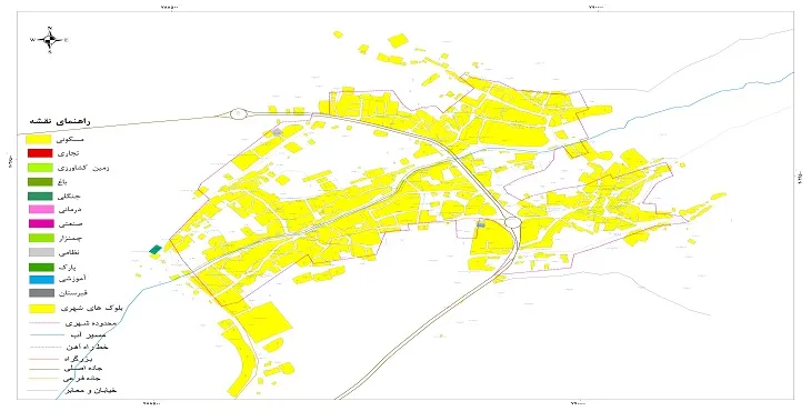 نقشه شیپ فایل (GIS) شهر دیباج 1404 + عکس با کیفیت