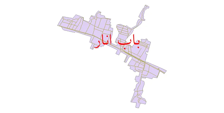 دانلود نقشه شیپ فایل شبکه معابر شهر باب انار