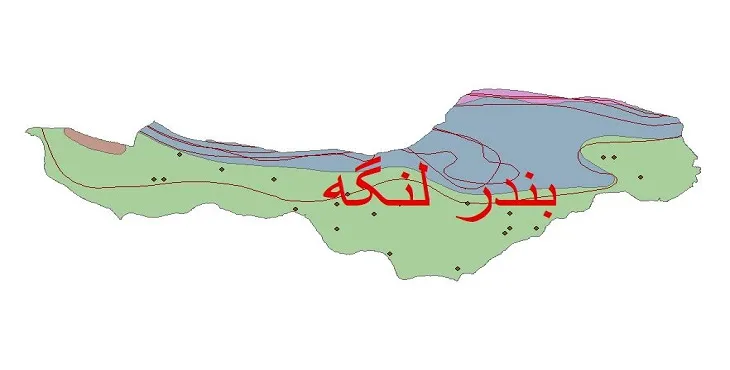 نقشه شیپ‌ فایل اقلیم‌شناسی شهرستان بندر لنگه + 7 لایه اقلیمی