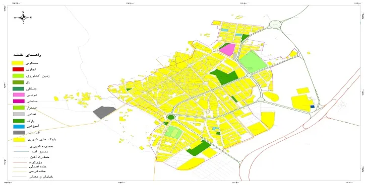جدیدترین نقشه شهر بجستان | قابل چاپ + کیفیت بالا