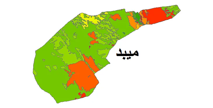 بروزترین نقشه شیپ فایل کاربری اراضی شهرستان میبد + PDF