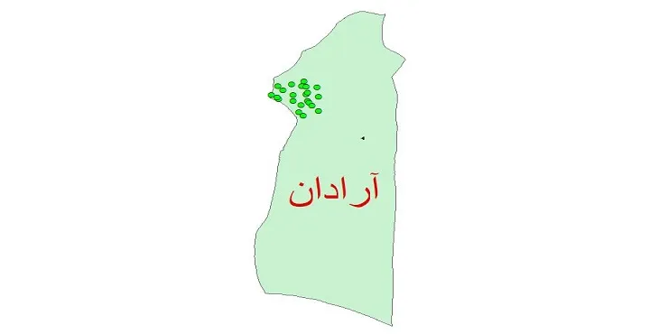 دانلود نقشه شیپ فایل کیفیت آب چاه های شهرستان آرادان