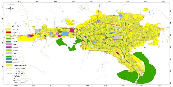 نقشه شیپ فایل (GIS) شهر گرگان 1404 + عکس با کیفیت