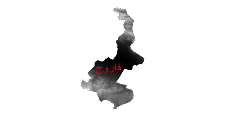دانلود نقشه دم (DEM) شهرستان فاروج | دقت 30 متر
