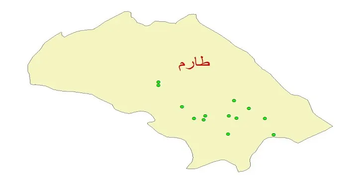 دانلود نقشه شیپ فایل کیفیت آب چاه های شهرستان طارم