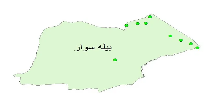 دانلود نقشه شیپ فایل کیفیت آب چاه های شهرستان بیله سوار