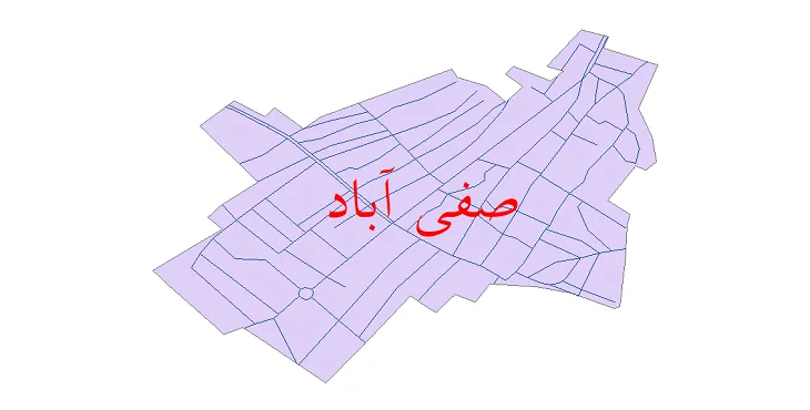 دانلود نقشه شیپ فایل شبکه معابر شهر صفی آباد شیروان