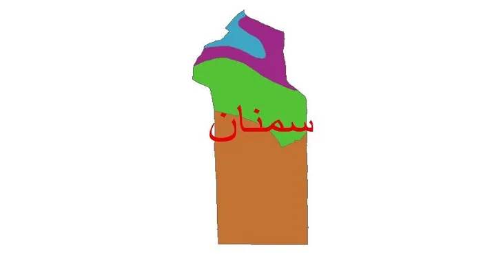 نقشه شیپ‌ فایل اقلیم‌شناسی شهرستان سمنان + 7 لایه اقلیمی