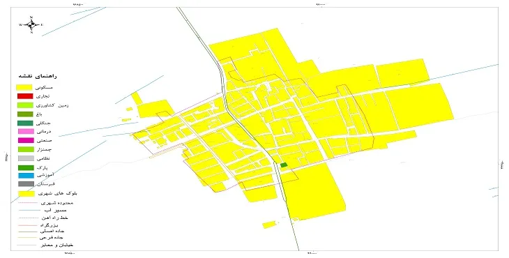 نقشه شیپ فایل (GIS) شهر خواجوشهر 1404 + عکس با کیفیت