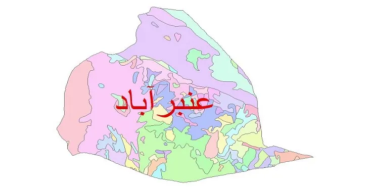 نقشه شیپ فایل (GIS) زمین‌ شناسی شهرستان عنبرآباد
