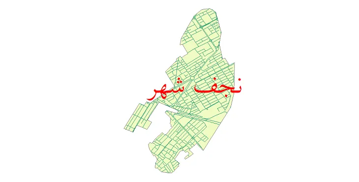 دانلود نقشه شیپ فایل شبکه معابر نجف شهر