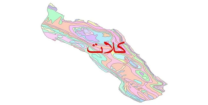 نقشه شیپ فایل (GIS) زمین‌ شناسی شهرستان کلات
