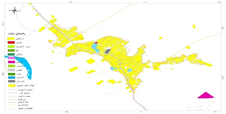 نقشه شیپ فایل (GIS) شهر محمودآباد شاهین دژ 1404 + عکس با کیفیت