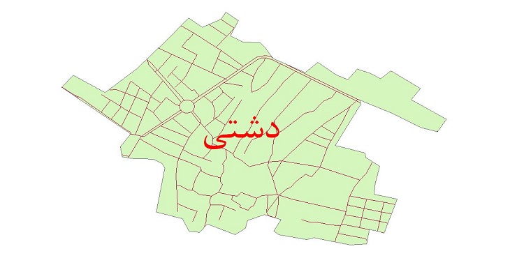 دانلود نقشه شیپ فایل شبکه معابر شهر دشتی سال 1400