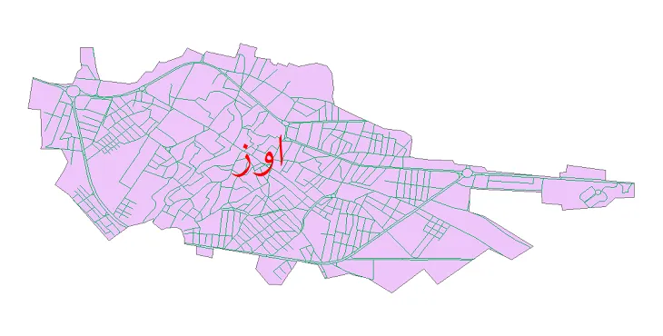 دانلود نقشه شیپ فایل شبکه معابر شهر اوز