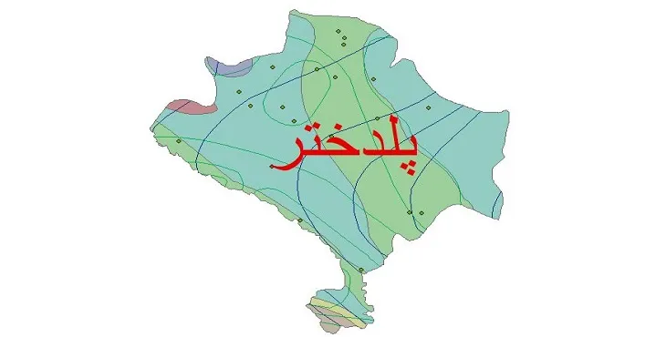 نقشه شیپ‌ فایل اقلیم‌شناسی شهرستان پلدختر + 7 لایه اقلیمی