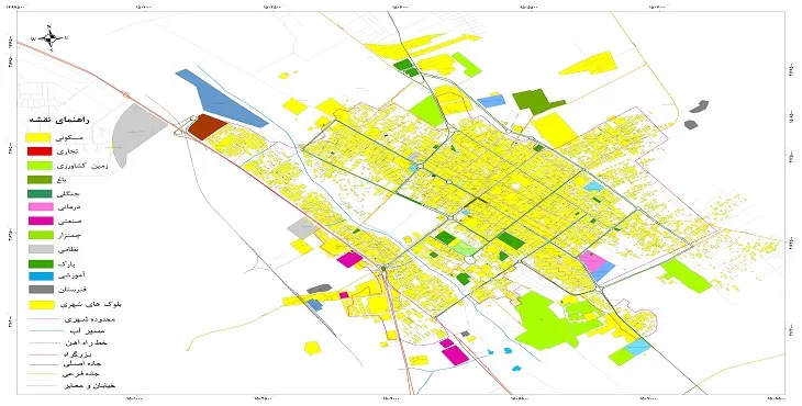 نقشه شیپ فایل (GIS) شهر خاش 1404 + عکس با کیفیت