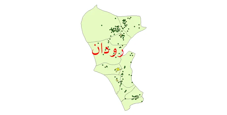 دانلود نقشه شیپ فایل (GIS) تقسیمات سیاسی شهرستان رودان سال 1400