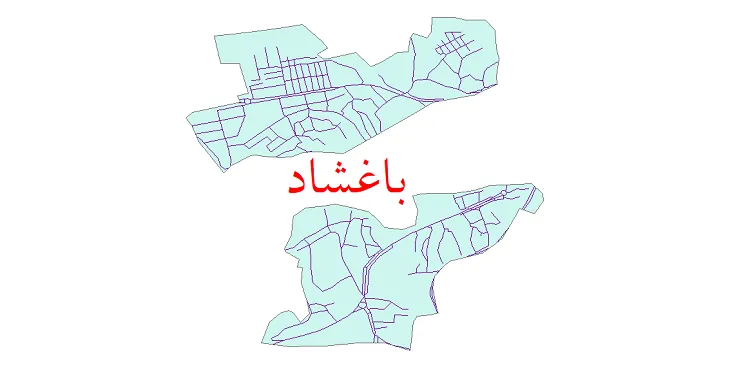 دانلود نقشه شیپ فایل شبکه معابر شهر باغشاد