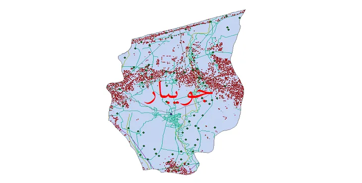 دانلود نقشه های شیپ فایل شهرستان جویبار + کاملترین لایه GIS