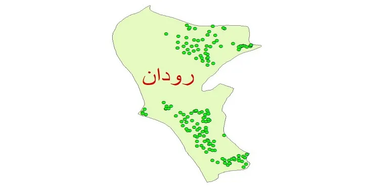 دانلود نقشه شیپ فایل کیفیت آب چاه های شهرستان رودان