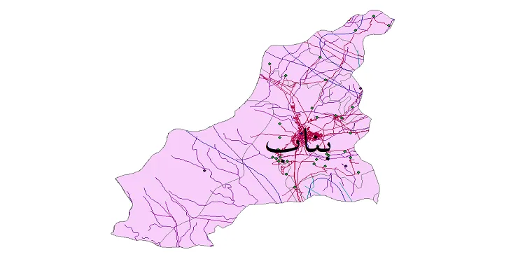 دانلود نقشه های شیپ فایل شهرستان بناب + کاملترین لایه GIS