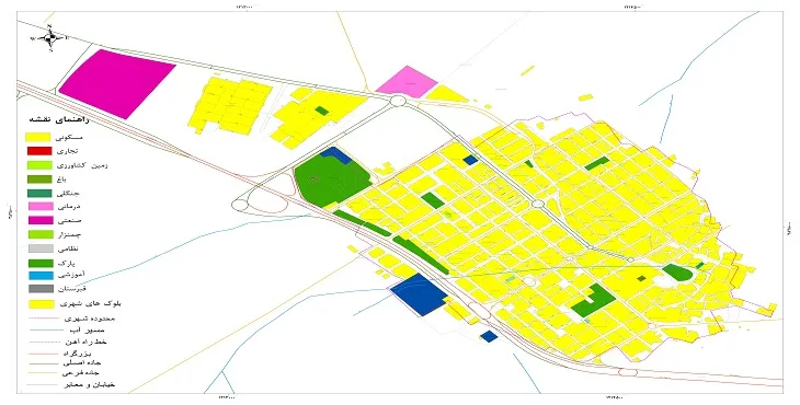 نقشه شیپ فایل (GIS) شهر بیدخت 1404 + عکس با کیفیت